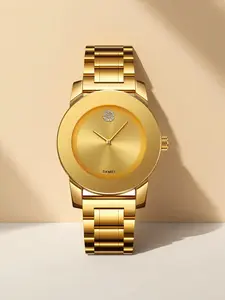 Elegant Women's Round Dial Quartz Watch with Stainless Steel Strap — Versatile, Water-Resistant Style for Daily Wear & Special Occasions