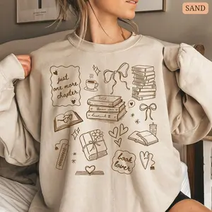 Cute Book Lover Sweatshirt, Bookworm Crewneck, Cozy Reading Club Librarian Gift, Gift For Her