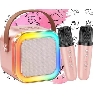 Kids Mini Karaoke Machine with Wireless Microphone Portable Bluetooth Speaker for Parties Outdoor Travel Gifts for Kids Age 4-12 Boys Girls Adults