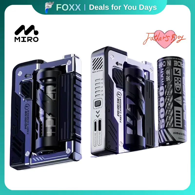 [MXD] Miro 21700 Tactical Replaceable Battery Module Power Bank Charger – Compact and Portable – Travel, Outdoor Adventures, Emergency Power, On-the-Go Charging, Ideal Gift for Campers, Hikers & Tech Enthusiasts