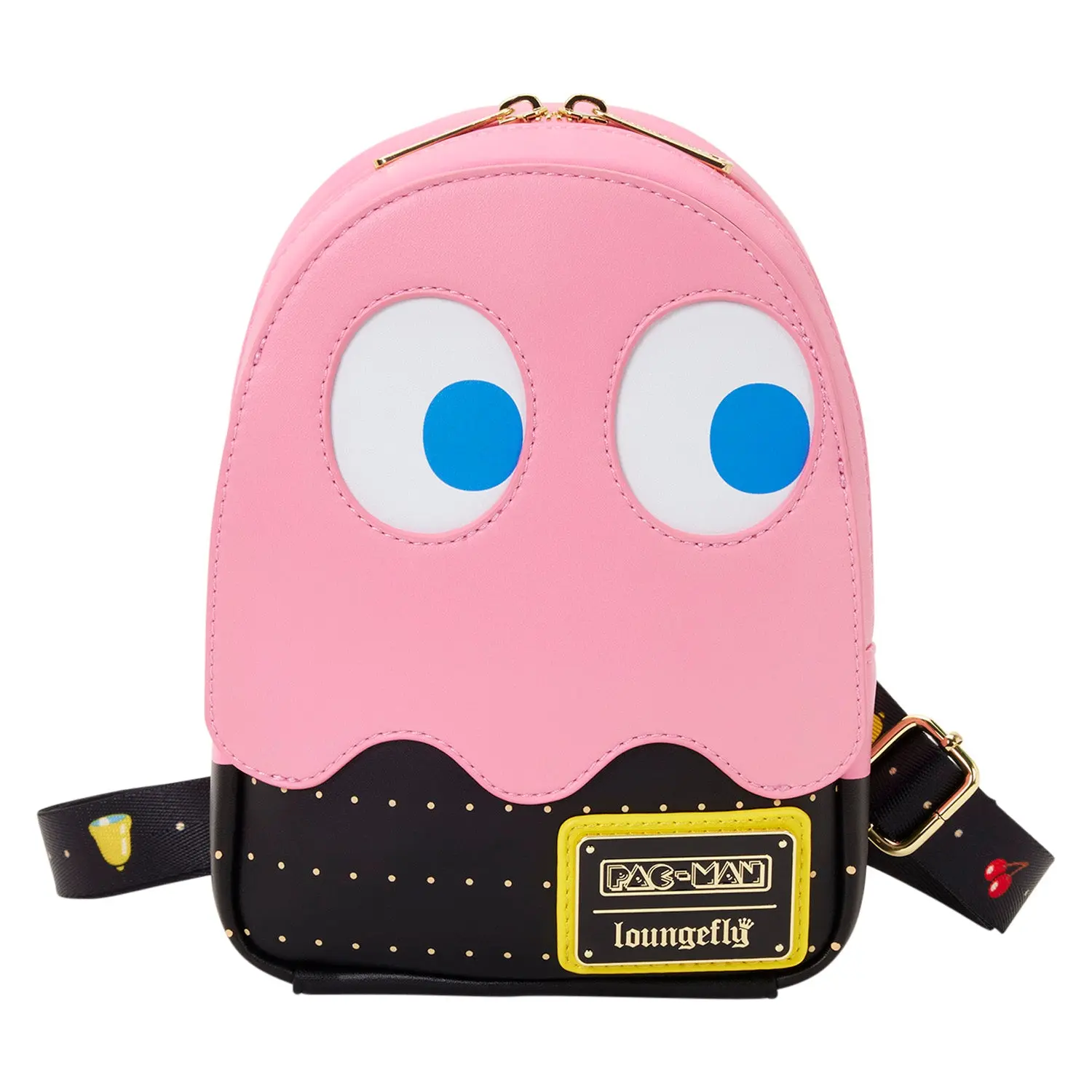 Pac-Man Pinky Ghost Glow in the Dark Loungefly Sling Crossbody Bag