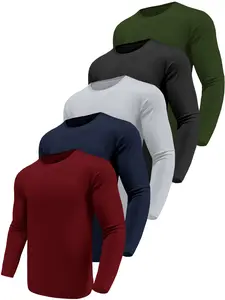 Long Sleeve Shirts for Men Moisture Wicking Mens Tee Shirts Workout Sun Protection T Shirt for Running