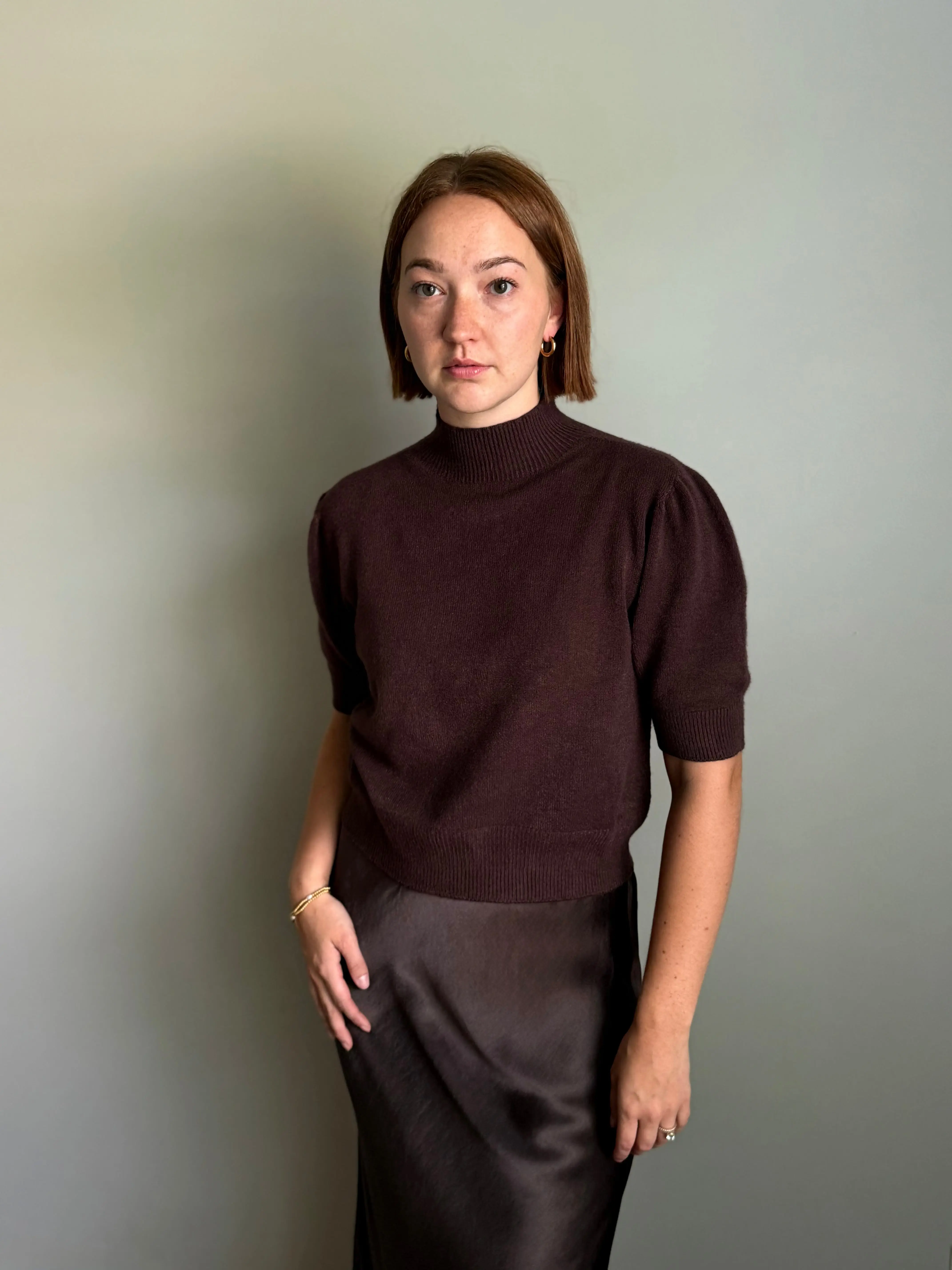 The Margaux Sweater-Chocolate Brown