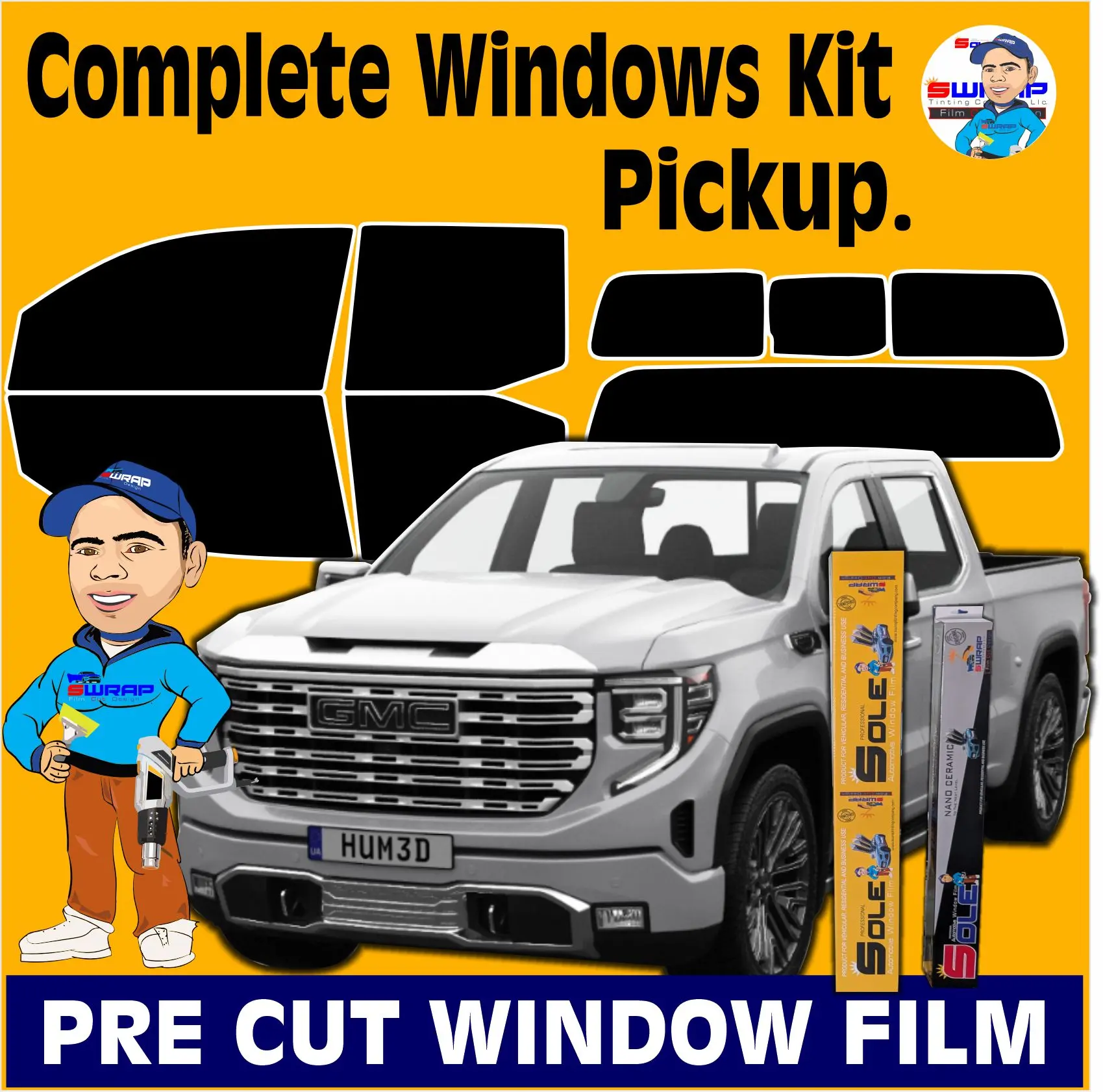 Kit Completo Camionetas Nano Carbon Precortato