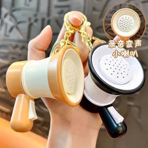 Mini voice recorder loudspeaker keychain handheld loudspeaker backpack pendant children's toy