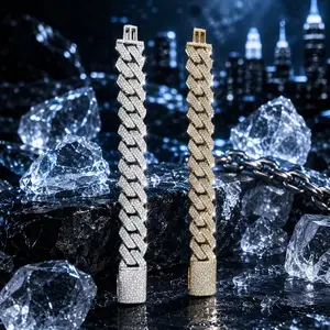 9074  Thick Interlocking Chain Wrist Ornament Urban Rap Style Stackable Wrist Accessory Night Out Photo Shooting Statement Piece summerwins