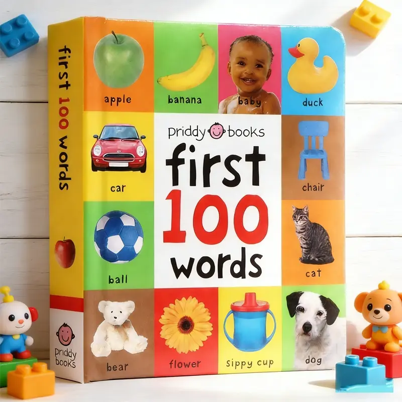 English Word Flashcards, Language Learning Flashcards Book Visual Stimulation Cards First 100 Words Round Corners Durable Interactive Learning Visual Aid Reading Support Vocabulary Building Learning Alphabet Sight Words Kindergarten