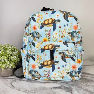 Mini Backpack - Floral Turtle