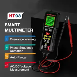 HT93 Ac/dc Voltage Resistance Tester, Automatic Range Smart Digital Multimeter Trms 2000 Counter with Ncv Electrical Test Instrument