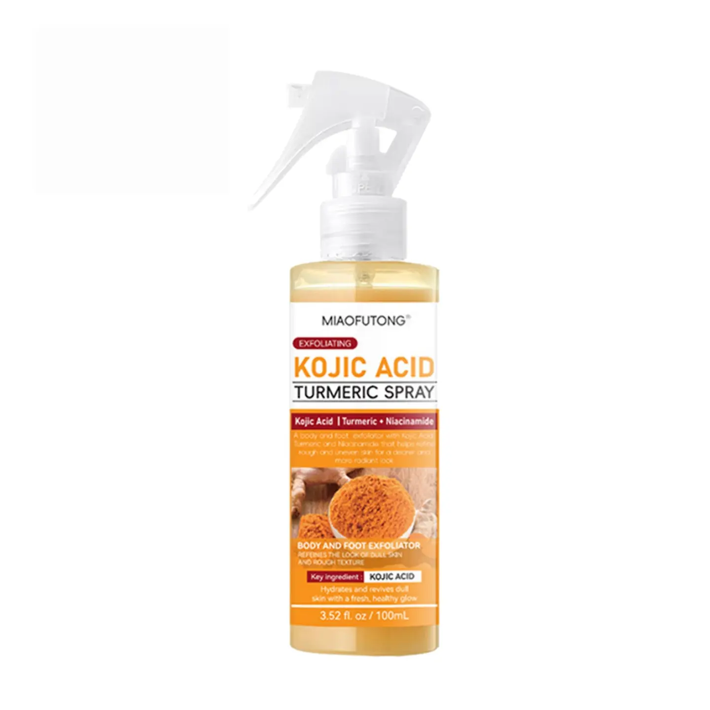 Keratin Care Kojic Acid Turmeric Spray  Pore Clearing Exfoliating Formula Skin Repair Scrub