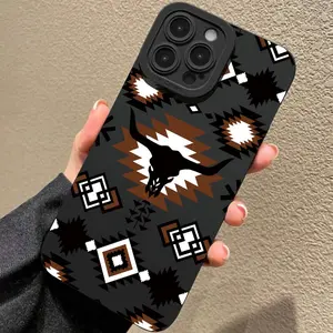 Navajo Style Phone Case, Decorative Phone Protector Cover, Decorative Smartphone Protector, Phone Accessories Compatible with iPhone 11 12 13 14 15 Pro Max 15 Plus 16 16 Pro Max, Casing