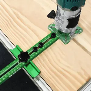 3-in-1 Router Milling Groove Bracket, Precise Cabinet Hardware Jig for Drawer Cabinet Installation, Woodworking Specialized Cutting and Milling Tool, Industrial, Power Tool