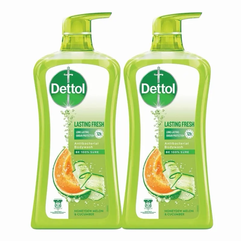 Dettol Antibacterial ph-Balanced Body Wash, Lasting Fresh Melon & Cucumber Scent, 900ml, Hydrating Moisturizing Bright Formula, Suitable for All Skin Types - Limited Edition - Choose Below