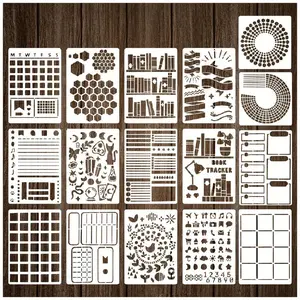A5 Creative DIY Drawing Journal Template Set, Themed Doodle Stencils for Handwriting & Scrapbooking, Ideal for Art Projects, Journal Kit Set