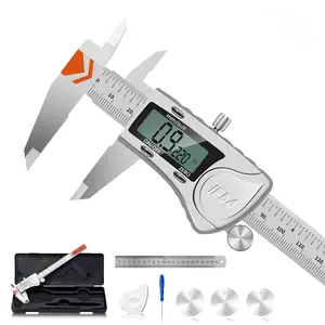 Jeweler Tools Caliper IP54 Waterproof Vernier Caliper with 3 Batteries & Cover Precision Measuring Tool for DIY 3D Printing