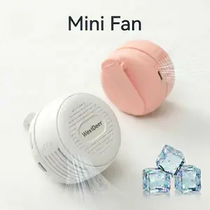 Windyway New Portable Clip-On Fan, 360° Rotatable Mini Bladeless Fan for Shirt & Waist, 3-Speed Quiet Wearable Personal Fan, USB-C Rechargeable Whirlwind Fan for Outdoor, Travel & Stroller,Great Gift Ideas for Summer