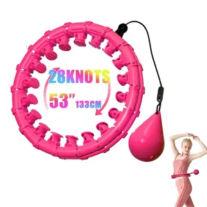 Weighted Hula Hoop with Exercise Belt - with 28 Detachable Links, Smart Weighted Hula Hoops for Adults and Beginners, Adjustable Tummy Exercise Weight Loss Equipment for Women & Men