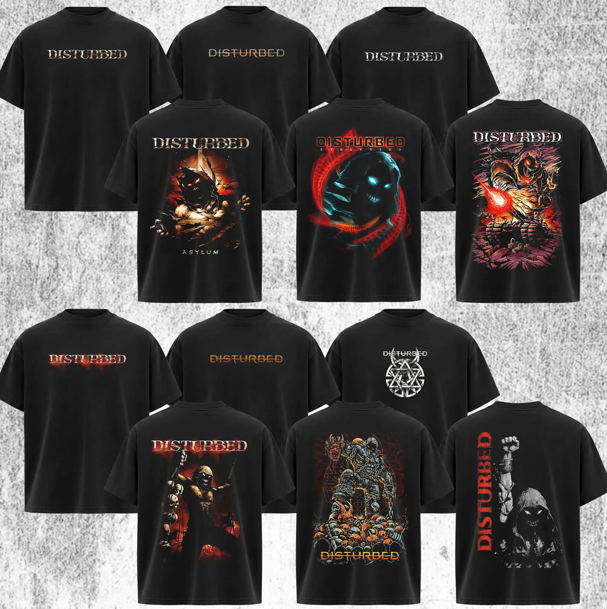 [Collection] Vintage Disturbed Band T-Shirt, Classic Disturbed T-shirt , Rock Band Shirt, Retro Music Tee, Rock Music Lover Shirt, Vintage Band Shirts Casual Fabric Fit Top , Top Men's and Women's Clothing