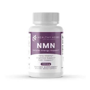Healthy Herbs NMN 500mg Cellular Energy Support – Boost NAD+ Levels, Focus, & Daily Vitality – 60 Vegan Capsules, Made in USA, Third-Party Tested
