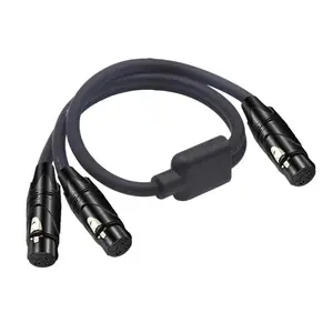 3 Pin XLR To XLR Cable Distributor Y Splitter For,
