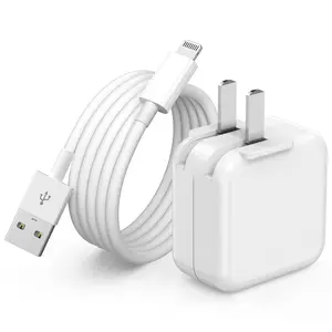 Charger for iPhone ,iPad Cord Fast Charging 12W USB Wall Charger Foldable Portable Travel Plug with 6.6FT Lightning iPad Cable Compatible with iPhone, iPad, iPad Mini 1/2/3/4/5,iPad Air 1/2/3