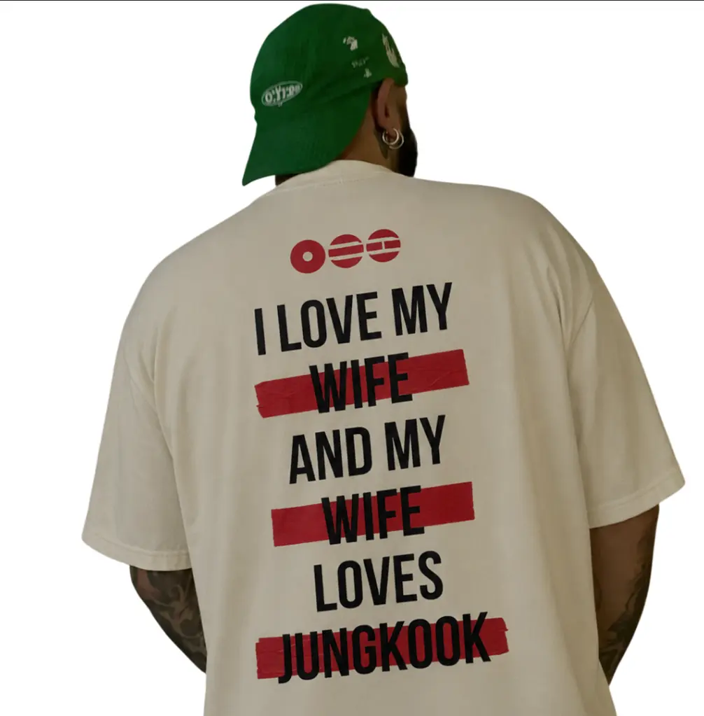 Comfort Colors I Love My Wife And My Wife Loves Shirt On Back, Funny Kpop Husband Tee, Funny Men Top, Army Fan Husband T-Shirt