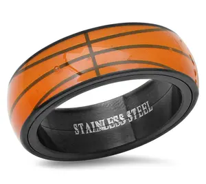 Steel By Design Men's Black Ip Basketball BandRing