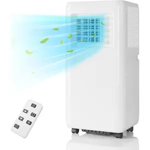 OP-10000 BTU Portable Air Conditioner for Room Cooling - Flexible AC Solution with Exhaust Hose, Dehumidifying Function, Remote Control, and Easy Mobility, Ideal for Apartments, Dorms, and Residential Use