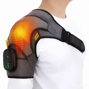 Cordless Lightweight Shoulder Heating Pad with Massage, Heated Wrap for Neck Pain Relief, Stress Relief, Rotator Cuff Care, Ideal for Traveling