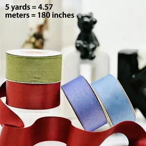 Graduation Ribbon 5 Yards Cotton Silk Bow Tie, Graduation Gift Packaging Decorations, Perfect for Celebrating Success & Special Occasions