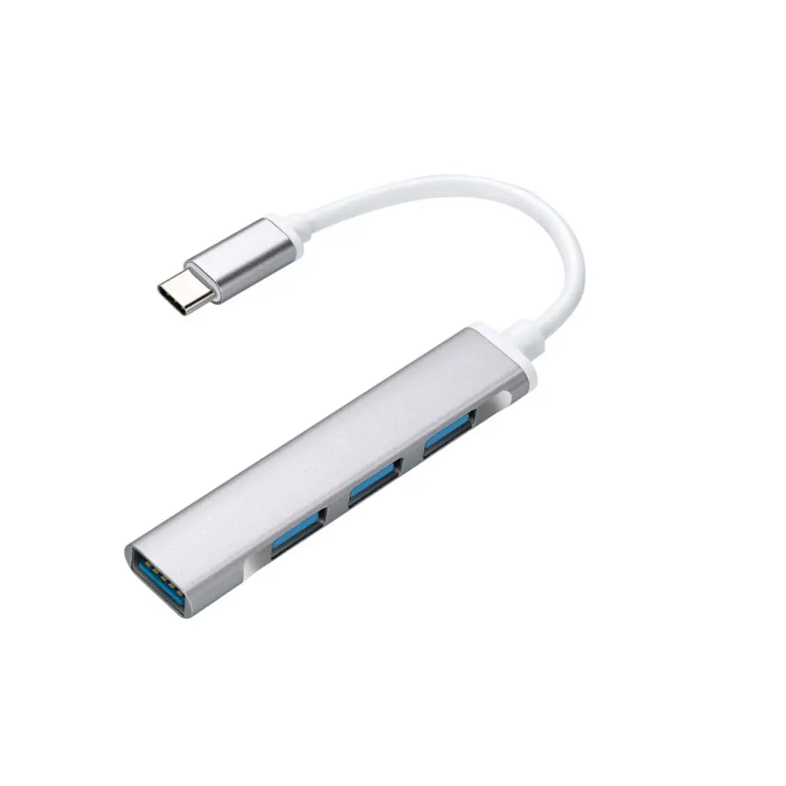 USB Hub 4-Port USB3.0 Ultra-Slim Data Splitter Portable Aluminium Alloy Mini USB Hub Extensions for Laptop MacBook Mac Mini Pro Surface Notebook PC USB-C