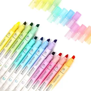 Erasable Highlighters, 12 Pack Bible Highlighters No Bleed Through, Chisel Tip Assorted Colors Erasable Marker Pens for Journaling, Bible Study, Note Taking, Planner, School & Office Supplies