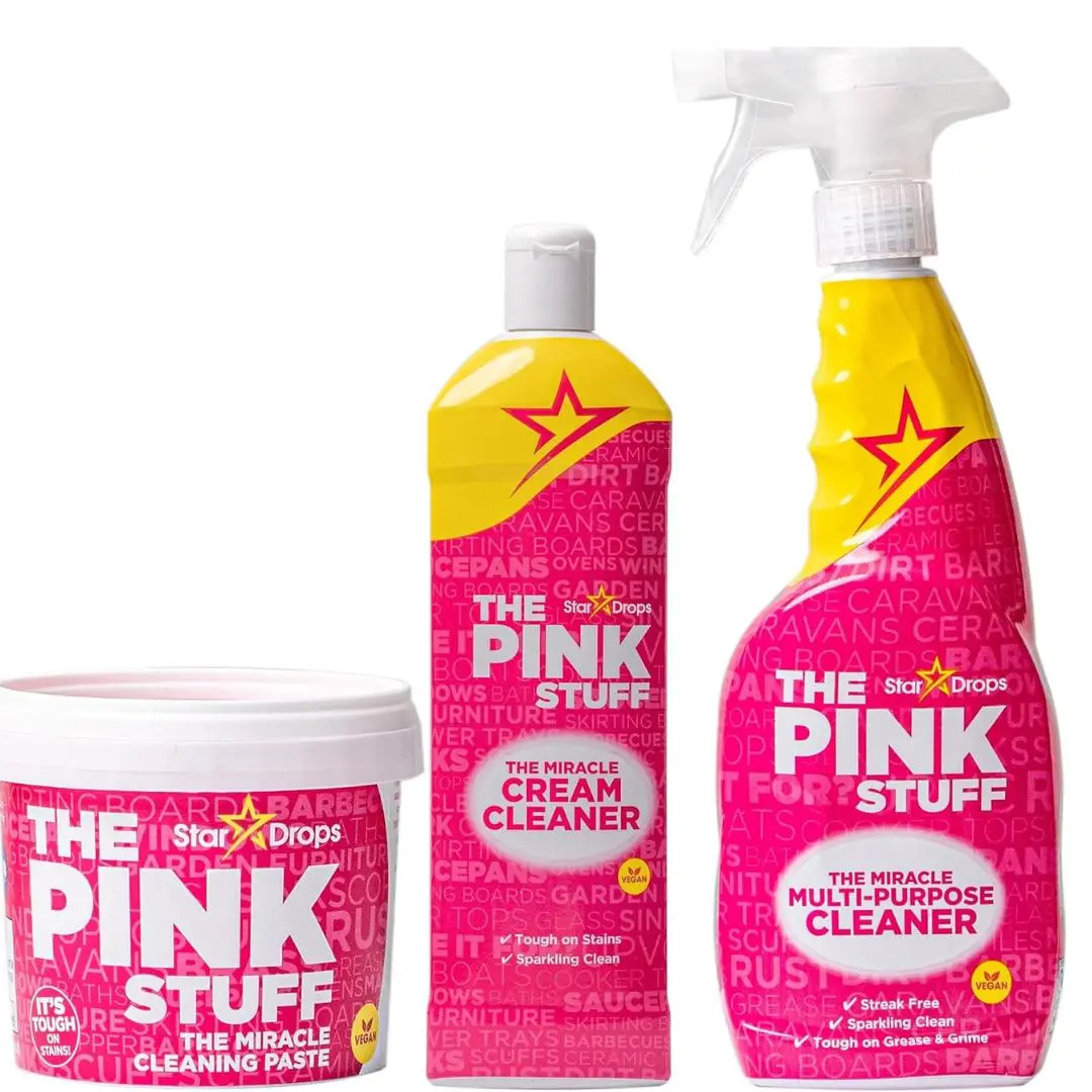 Stardrops - The Pink Stuff Miracle Cleaning Paste, Multi-Purpose Spray, And Cream Cleaner 3-Pack Bundle (1 1 Cleaner)