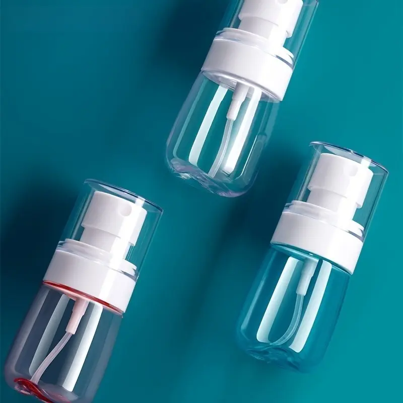 Portable, Refillable Mini Spray Bottles 3-Pack 1.01 oz - Plastic Travel Atomizers for Cosmetics, Skin Care, Unscented Water Tonic - Assorted Colors - Cosmetics Makeup Tools - Makeup Accessories