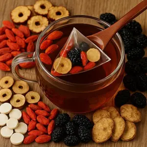 60Bag Turmeric Kidney Tea Formula, Ginseng Eight Treasures Tea, Organic Kidney Cleanse Tea, Traditional Healthy Kidney Cleansing Tea for Men & Women