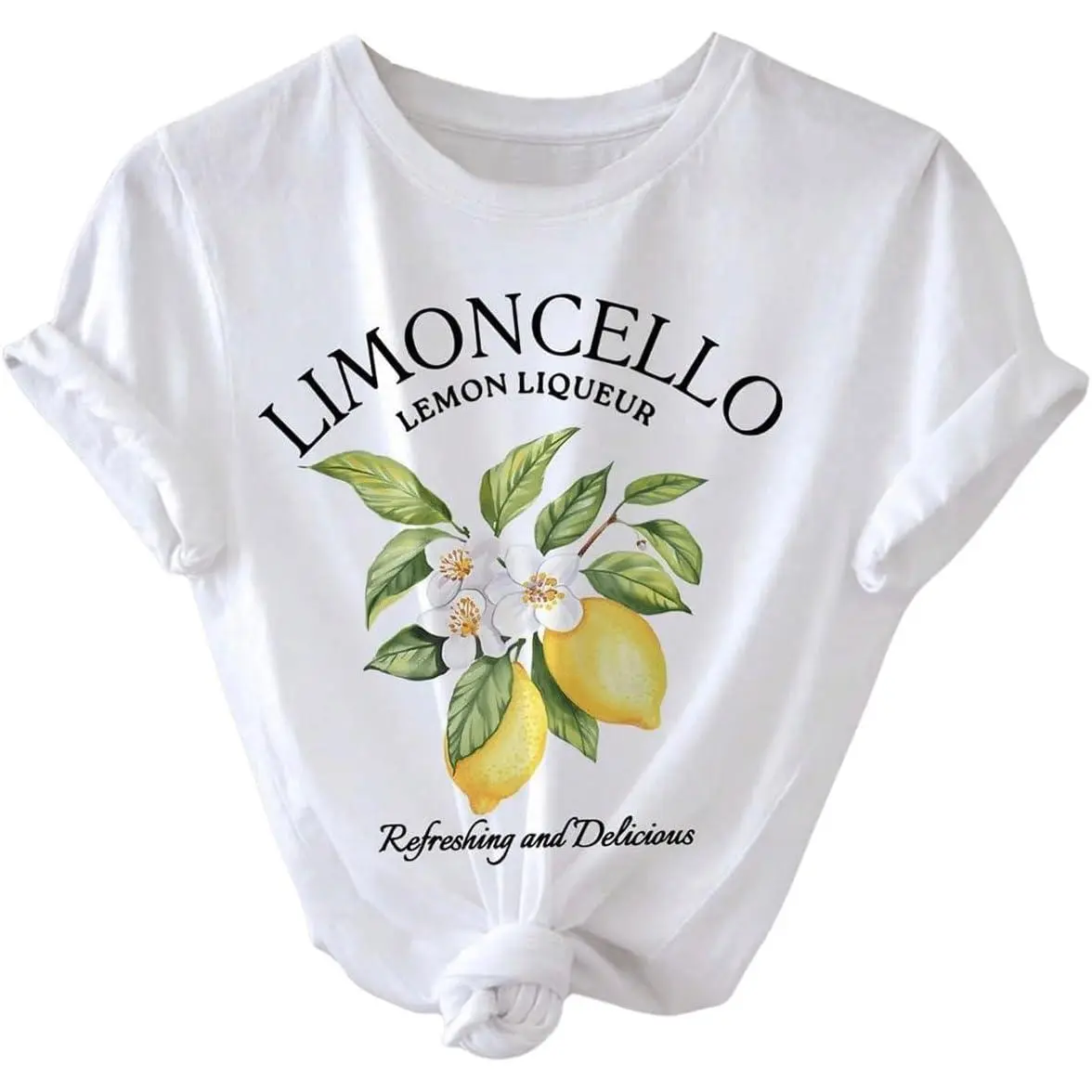 SweatyRocks Women'S Lemon Shirts Letter Fruit Printed Graphic Tees Short Sleeve Casual T-Shirt White Medium At  Women’S Clothing Store