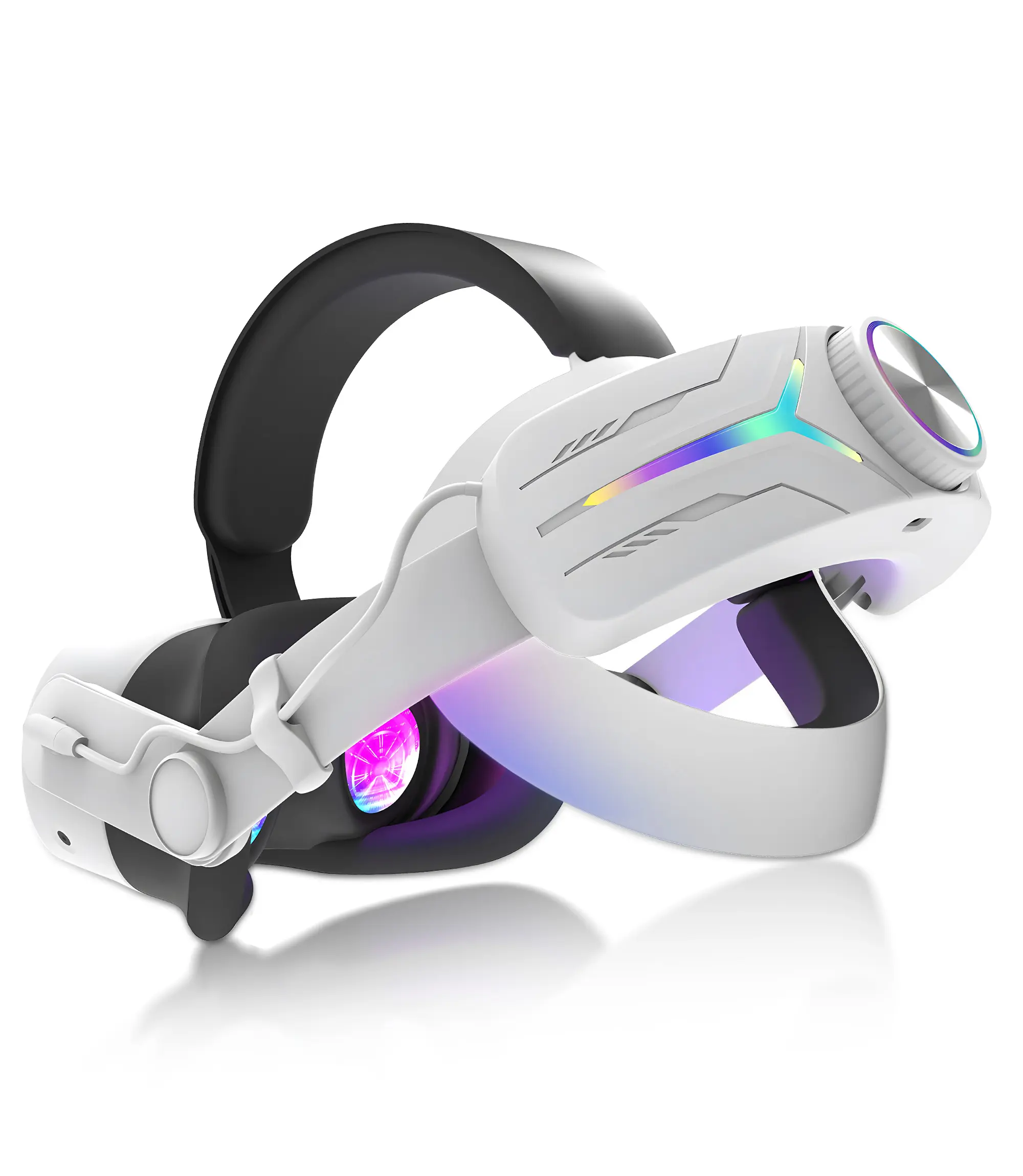 Orzero Upgraded 12000mah Battery Head Strap Compatible for Quest 3S, 9V 2A PD Fast Charging Extended Gaming Time with RGB Light Exclusively Designed Accessories for Quest 3s - Black