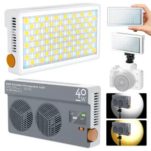 Mamen 40W Colorful RGB Fill Light, professional and convenient charging for makeup enhancement, an outdoor photography device, specifically designed for professional lighting in single-lens reflex photography, Vlog recording and video conferences.