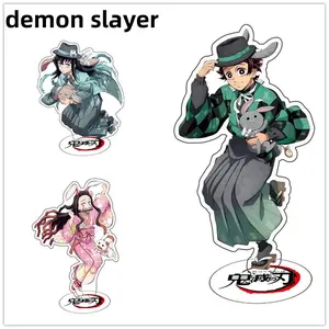 2pcs Demon Slayer: Kimetsu no Yaiba Tanjiro Nezuko Muichiro Zenitsu acrylic ornament anime figure movable figure double-sided