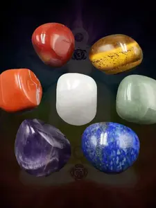 7pcs Natural Chakra Tumble Stone Kit - Tumble Stone Set - Crystal Healing Kit, Chakra Crystals Unique Custom Set