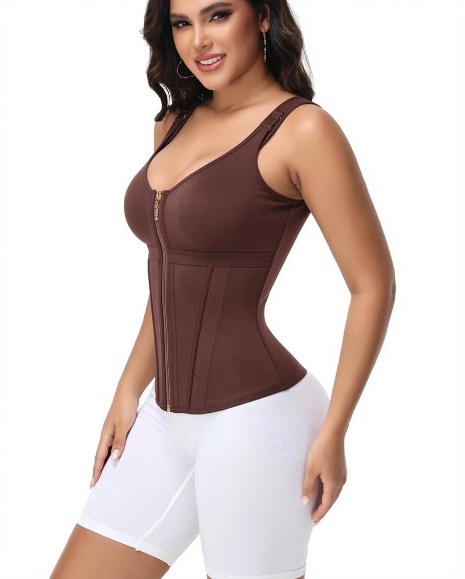 SHAPSHE Waist Shapewear for Women Sport Workout Vest with Zipper and Hooks Womenswear Tops