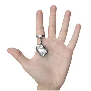 Cucci Silvery Mini Nail Clippers with Keychain - Portable Ultra Sharp Nail Cutters for Baby Seniors, Women, Men - Wide Jaw Opening foot callus remover