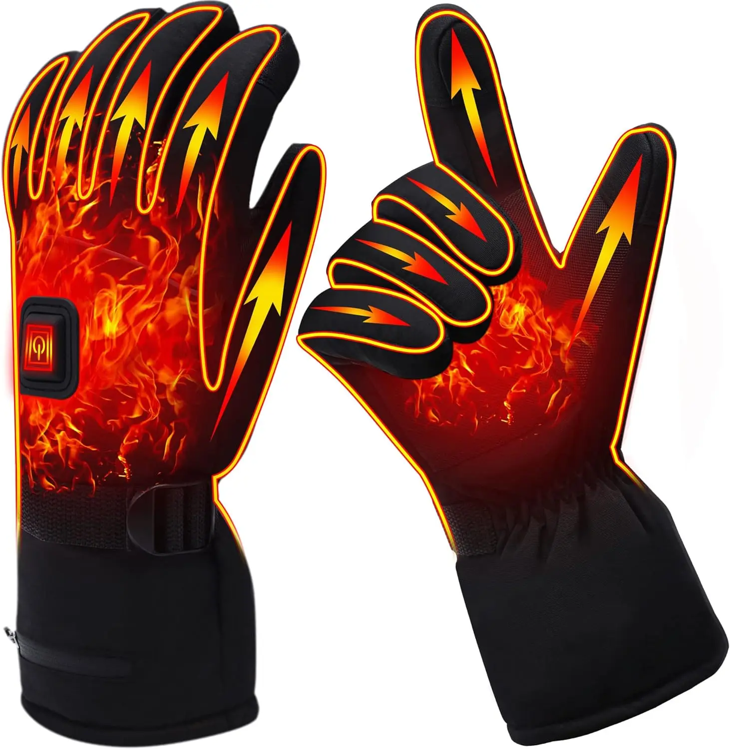 Electric Rechargeable Battery Thermal Gloves for Men Women, 7.4V Touchscreen Waterproof Windproof Heated Gloves for Hiking Skiing, Outdoor Indoor Portable Battery Hand Warmer GEMSTONEGO