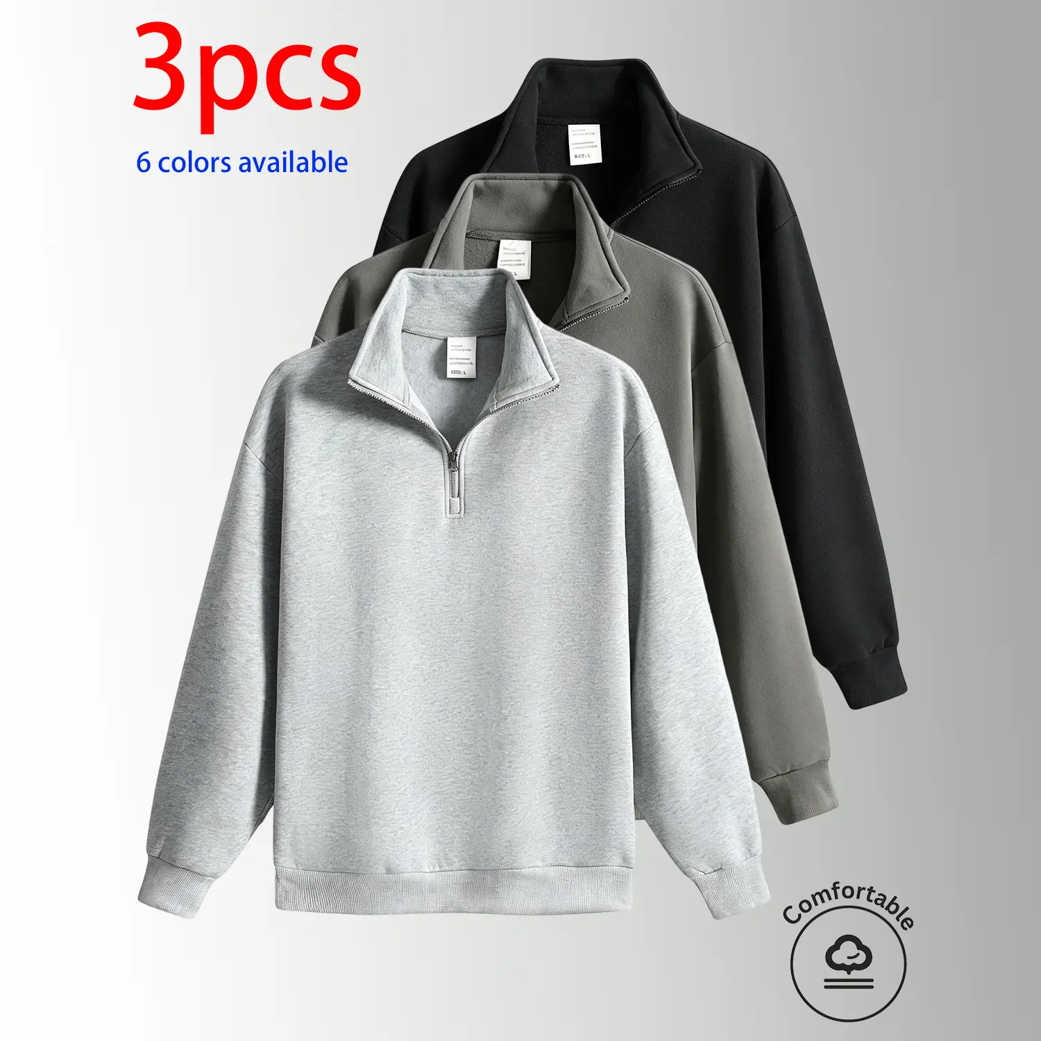 Light gray + Dark gray + Black