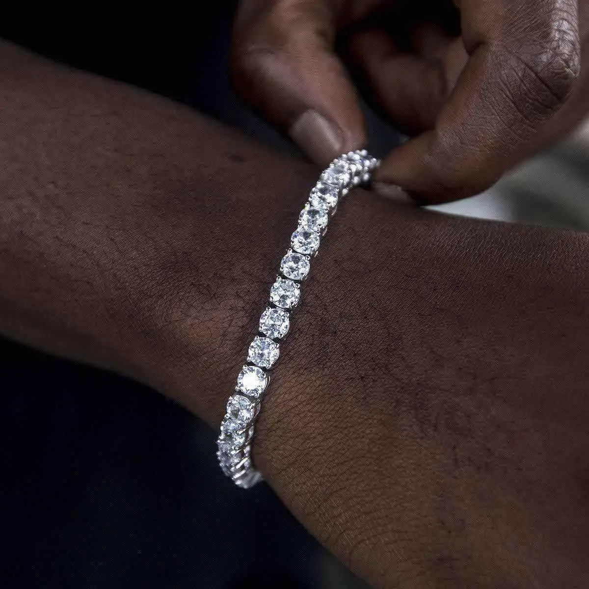 GLD Diamond Tennis Bracelet in White Gold- 5mm - Perfect Gift #tiktokshopsummersale
