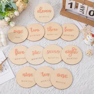 Newborn Milestone Wooden Set, 3D Monthly Cards, Photography Props, First Year Growth Tracker, Photo Card Accessories, Baby Keepsake Kit, Wooden Letter Sign