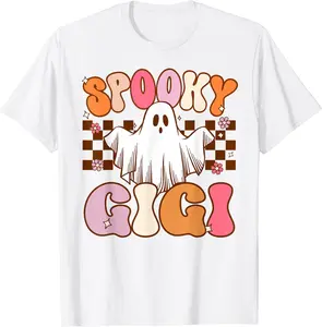 Spooky Gigi Halloween Grandma Ghost Costume Retro Groovy T-Shirt - Ronniemu Shop 77B0CJ3XWWXH