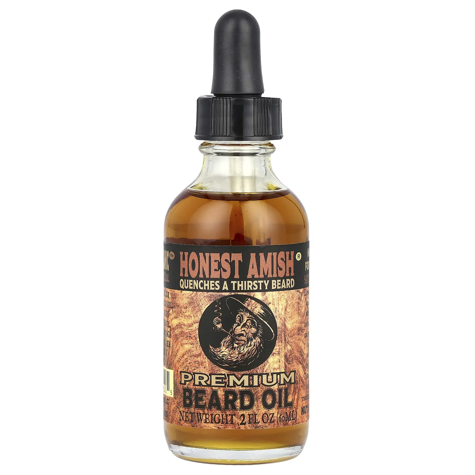 Honest Amish Premium Beard Oil, 2 fl oz (60 ml)