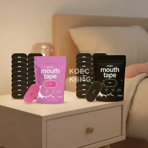 KOEC Sleep Mouth Tape Bundle, Pink and Black Breathable Fabric Strips, Comfortable Body Care for Men and Women, Snore Mouth Tape, Snoring Solution, Breathable Mouth Tapes, 36-Month Shelf Life, Sleep Tape Mouth Breathing, Anti Snore