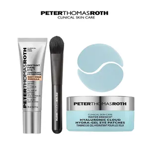 Peter Thomas Roth Banish the Bags Under-Eye Skincare Bundle, Instant FirmX Easy Wear Eye Tightener, Water Drench Hyaluronic Cloud Hydra-Gel Eye Patch 30 pairs 60 patches
